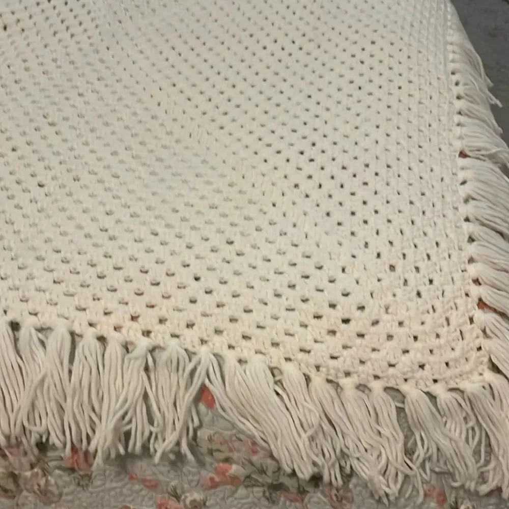 Hand crocheted throw